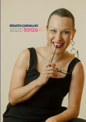 Retrato de Renata Carvalho, candidata a Deputada Estadual (NOVO).